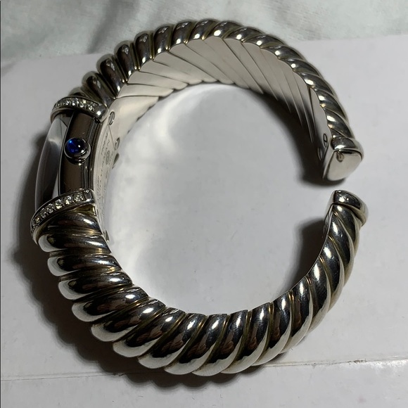 David Yurman T-209M 925 Diamond Bezel Cuff watch - Picture 5 of 11